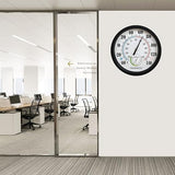 Indoor Outdoor Thermometer Large Numbers 12 Inch Wall Weather Thermometer Hanging Garden Decor Hygrometer No Battery Needed (Black)