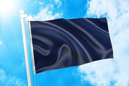 DMSE Solid Navy Blue Flag, 2x3 Flag, UV Resistant, Fade Resistant Material with Metal Grommets (2ft x 3ft), (Polyester), (Navy Blue)
