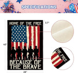 AVOIN colorlife Memorial Day Patriotic House Flag 28x40 Inch Double Sided, Veteran USA flag 4th of July Independence Day Yard Outdoor Flag