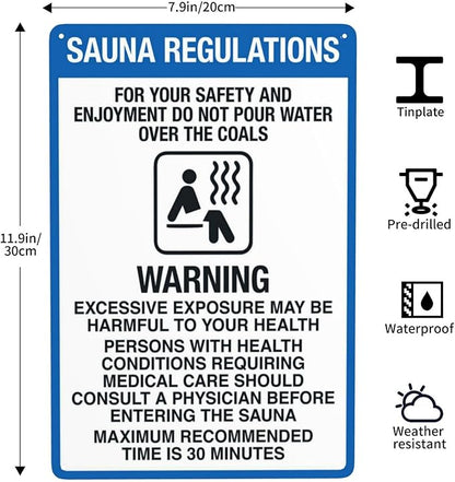Aluminum Warning Sign, Vintage Style, 8 X 12 Inches
