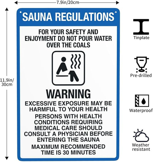 Aluminum Warning Sign, Vintage Style, 8 X 12 Inches