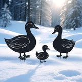 WACLSTDAY Duck Metal Decorative Garden Stakes Duck Gifts for Women/Men,Black Ducks Silhouette Statues for Garden Decor, Yard Art, Lawn, Pathway, Patio,Outdoor