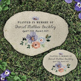 GiftsForYouNow Personalized Planted in Memory Flat Garden Stone