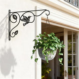 2 Packs Plant Hooks for Hanging, 12 Inch Indoor/Outdoor Metal Wall Black Hangers, Sturdy Plant Bracket for Planters, Wind Chimes, Lanterns, Bird Feeders, Garden, Home, Patio Decor