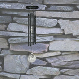 Woodstock Wind Chimes for Outside, Garden Decor, Outdoor Decor for Your Patio and Porch (16") Woodstock Crystal Meditation Black Wind Chimes Gifts (CCMK)