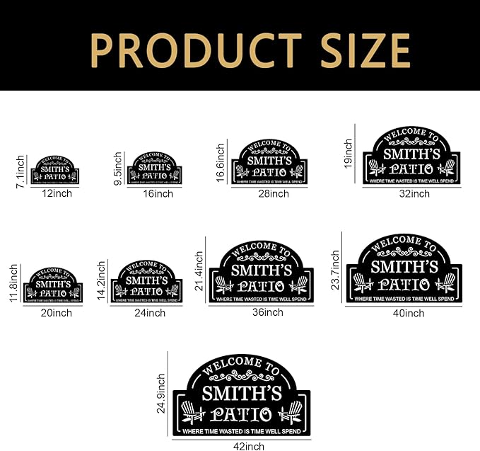 Personalized Metal Patio Sign, Welcome to Patio Wall Decor, Custom Outdoor Large Patio Signs, Personalized Outdoor Signs for Patio, Backyard Metal Sign, Housewarming Present