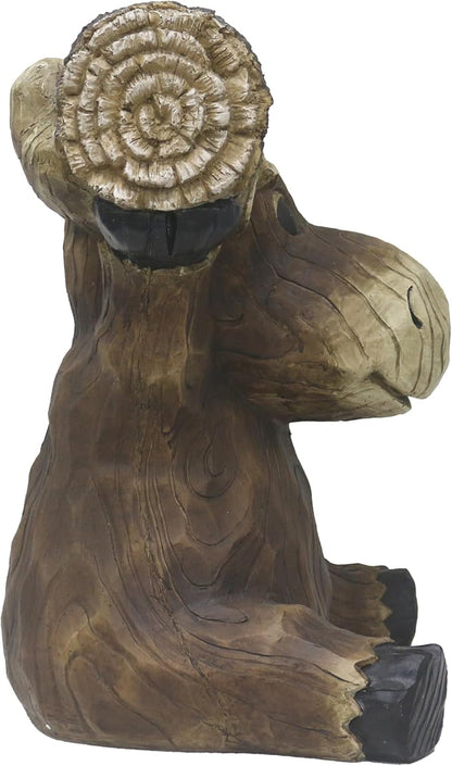 Hi-Line Gift Ltd Moose Cub Holding Welcome Sign Garden Decor