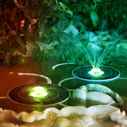 AISITIN 3.5W Solar Fountain with Remote Control, LED Colorful Lights & 3000mAh Battery, Solar Fountain Pump with Bracket and 8 Nozzles, Solar Water Fountain for Bird Bath, Garden, Pond and Outdoor