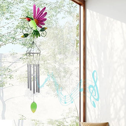 MUMTOP Hummingbird Wind Chimes for Outside, Metal Deep Tone Memorial Sympathy Wind Chime Windchimes for Patio, Outdoor,Garden,Yard,Window,Home Decor or Gifts for Women