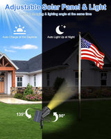 Solar Powered Spotlights Outdoor Waterproof Sunset Spot LED Lights Ultra Bright for Tree, Flag, Lawn, Statue, Pool, Garden, House, Wall, Yard, Path Outdoor Landscape Uplighting 6 Pack Warm White