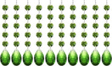 PATIKIL Teardrop Crystal Chandelier Pendants Beads, 10 Pack 145mm Length 38mm Chandelier Prisms Parts Ornaments Hanging Beads for DIY Arts Crafts Decoration, Green