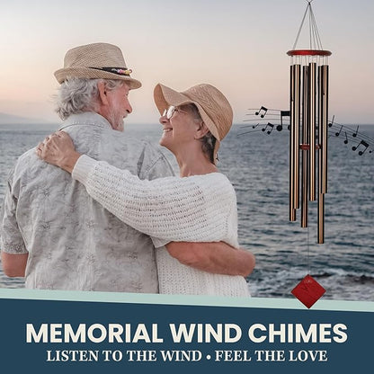 Woodstock Chimes Neptune Wind Chime for Outside 54" Large Bronze, Deep Tone Sound for Outdoor Garden, Patio, Porch Decor, Encore Collection DCB54