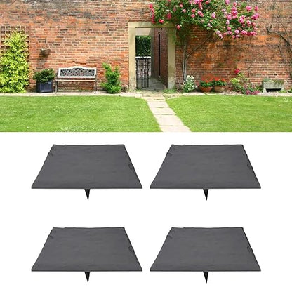 Stepping Stone with Ground Stakes Polypropylene Resin Weatherproof Garden Decor Stepping Stone for Lawn Outdoor Decorative Landscape Pathway (Gray)