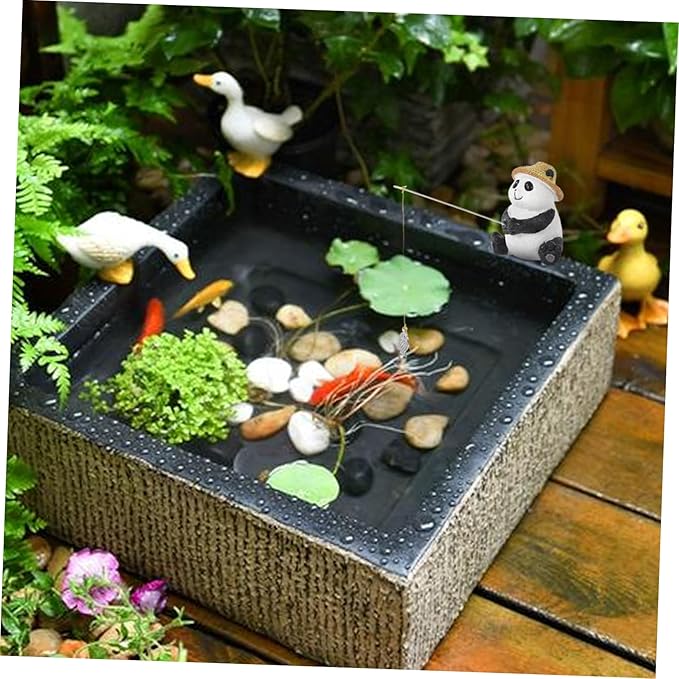 Milisten 1pc Decor Animal Statues for Garden Landscape Sculpture Outdoor Animal Decor for Balcony