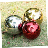 Outanaya Stainless Steel Garden Gazing Ball Polished Reflective Metal Sphere for Outdoor Decor 5.91-in Decorative Mirror Ball for Gardens and Patios