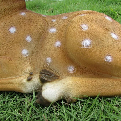 Garden Ornaments Decor Statue Outdoor,for Friends Gifts Art Ornaments Decor Crafts Figurines Collectible Prop Vivid Animal Figurines Arts Real Life Fallow Deer Statue Fawn Resin Sculpture