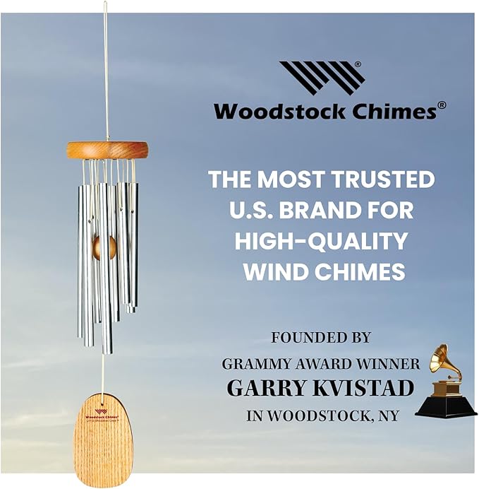 Woodstock Chimes Signature Collection, Little Gregorian Chime, 13'' Inspirational and Memorial Wind Chimes for Outdoor, Patio, Home or Garden Décor (GLS)