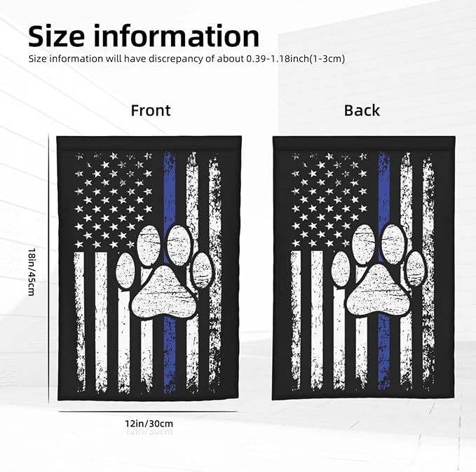 American Police Dog Garden Flag Police K9 Flag Double Sided Vertical 12×18 Inch Banners Double Sided For Lawn Patio Yard Garden Home Outdoor Decor -1