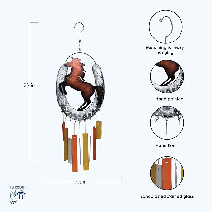 Blue Handworks Horse Neigh Glass Chime