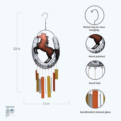 Blue Handworks Horse Neigh Glass Chime
