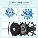 Wind Spinners Outdoor for Yard and Garden, Metal Large Wind Spinner with Stake, Windmill for Yard, Gift for Family Friends(84'' H x 24'' W)