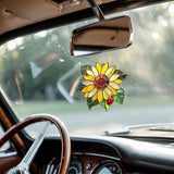 Sunflower Flower Acrylic Suncatcher, Flower Suncatchers for Window Hangings, Stained Glass Effect Garden Decor, Gift for Mother's Day, Mom, Grandma, Wife, Women