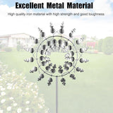 Magical Metal Windmill, Garden Spinners Outdoor, Wind Spinners Outdoor, 360° Metal Windmill for Yard Garden, Wind Powered Sculptures and Spinners for Decor (1Pcs Silver Windmill)