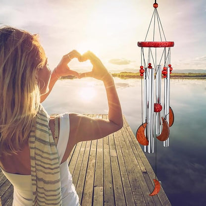 Pet Loss Sympathy Gift Moon Wind Chimes for Outside Memorial Bereavement Dog Remembrance Cat Death Sorry Condolence