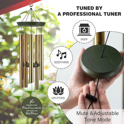 ASTARIN Personalized Wind Chimes Memorial, 30/36 in Cardinal Memorial Wind Chimes, Life Tree Custom Sympathy Gifts in Loving Memory of Mom/Dad, Wind Chime for Loss of Loved Ones(Produced in USA)