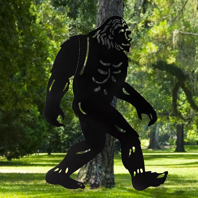 Bigfoot Outdoor Garden Decor, 6.6ft Bigfoot Outdoor Statues Metal Yard Art, Big Foot Sasquatch Birthdays Gifts for Men Women Dad Boys for Patio, Backyard Decorations