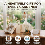 Porch Goose Statue Outdoor Decor for Garden, 20.67" Fairy Yard Figurines Home Sculptures for Lawn Patio Front Porch Backyard