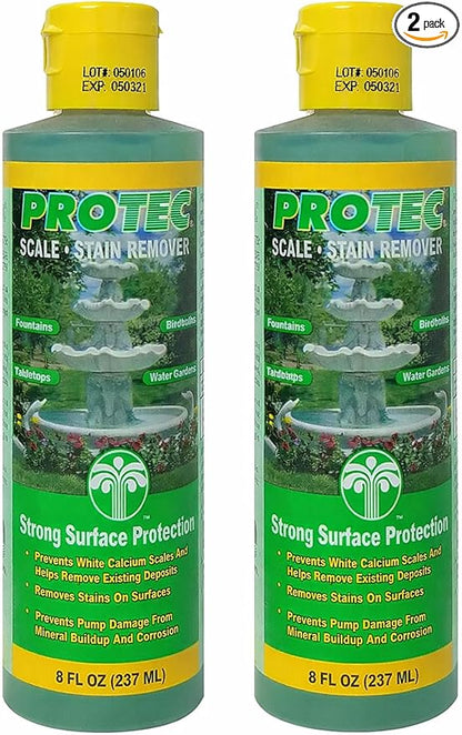 EASYCARE 2 Pack 8 Oz ProTec Scale and Stain Remover - Prevents White Calcium Scale and Metal Stain Buildup