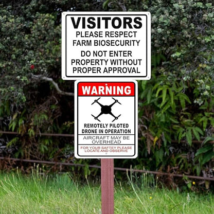 CCPARTON Metal Sign Warning Drone in Operation Aircraft Overhead Signs Warning Traffic Road Street Caution Sign Indoor Outdoor Signs for Home Office Work 8x12 Inches