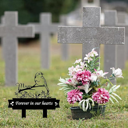 Grave Decorations for Cemetery Metal Memorial Grave Plaque Stake Markers Sympathy Waterproof Cemetery Decor for Dad Mom Dog Cat Outdoors Garden Personalized (Type C)