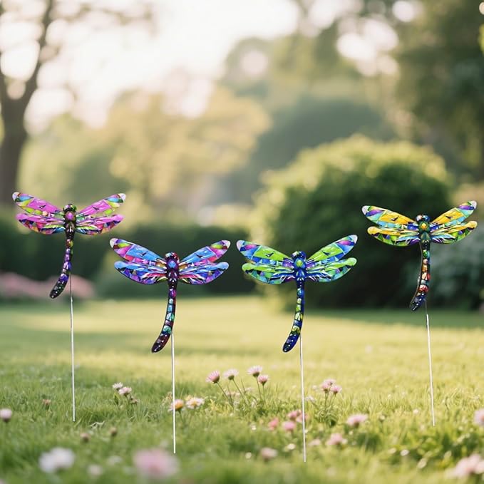 A Set of Adorable Wrought-Iron Garden planters is Suitable for Various Places Such as patios, courtyards, corridors, etc. (Dragonfly)