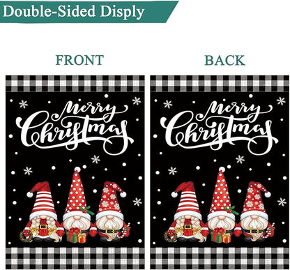 Set of 10 Gnome Seasonal Garden Flags,Double Sided 12 x 18 Inch Yard Flags, Small Garden Flags for Outside, Spring 4th of July Easter Seasonal Flags for Outdoor, Holiday Garden Flags for All Seasons