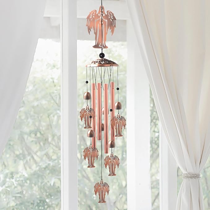 Angel Gifts for Grandma, Mother Wind Chimes,Birthday Gift for mom/Husband/Wife/Women/Aunt/Daughte/Friend/Niece/Sister/Teacher,Gardening Gifts,Memorial Windchime Outside,Yard Decor