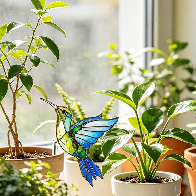 Hummingbird Gifts for Women Mom Grandma, Hanging Planter for Indoor Outdoor Garden, Bird Lover Plant Decor, Mothers Day Birthday Gifts from Daughter Son(11)