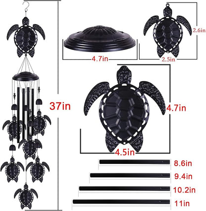 Sea Turtles Wind Chimes Outdoor Decoration, Turtle Wind Catcher, Retro Wind Bells, Memorial Wind Chime, Blessing Windchimes for Home,Balcony,Yard,Room,Xmas,Party,Indoor,Garden Decor, Gifts for Mom