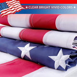American Flag 3x5 ft - Embroidered Stars,Sewn Stripes, Durable Nylon,UV Protected,Brass Grommets,Perfect for Outdoor/Outside Use Heavy Duty US USA Flags