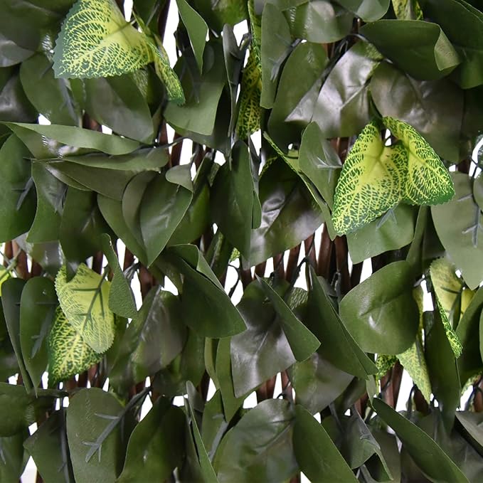 Expandable Fence Privacy Screen for Balcony Patio Outdoor,Decorative Faux Ivy Fencing Panel,Artificial Hedges (Single Sided Leaves)…