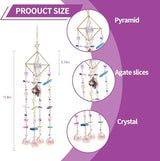 Crystal Suncatcher for Window Hanging Rainbow Boho Sun Catcher Hanging Crystal Decor Garden Outdoor Home Decoration