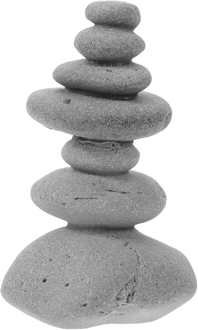 GANAZONO Garden Cairn Landscape Rockery Zen Stacked Stones Bonsai Landscaping Stone Mini Stone Statue Decor