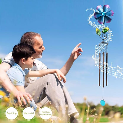 Taman Wind Chimes for Outside - 33" Wind Spinner Decorative Memorial Sympathy Mother Gift for Home, Outdoor, Yard, Patio,Garden Decor