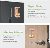 Beech Wood Shopkeepers Wooden Doorbell - Magnetic Wind Chime for Door Opening - Unique Office Ornament and Windchime Decoration for Business Entrance, Travel Trailer Fridge Sticker and Barn Door RV