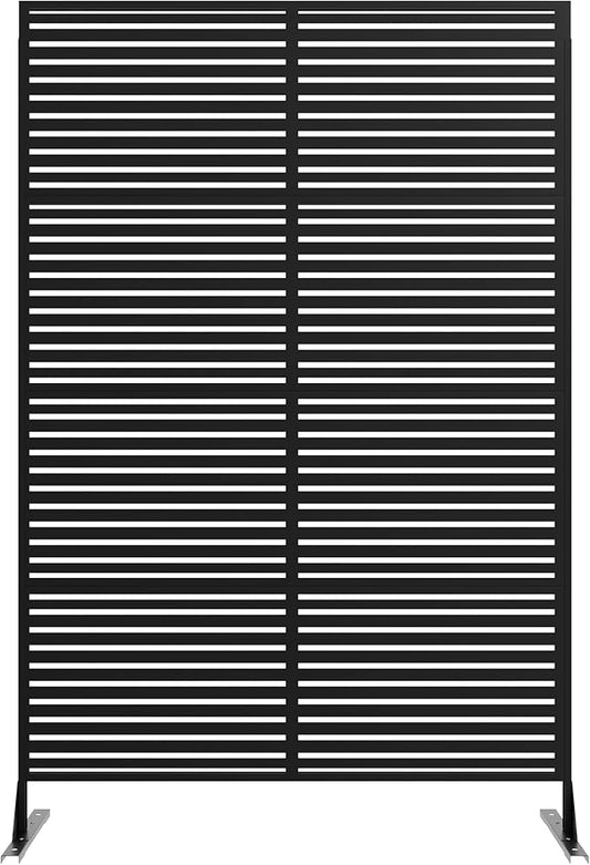 Decorative Metal Garden Fences –72" H Rust-Proof Scroll Design for Yard & Flower Bed Borders, Easy Snap-Together Installation, Outdoor and Indoor Privacy Panels for Patio, Pool, or Lawn,Black,2PCS