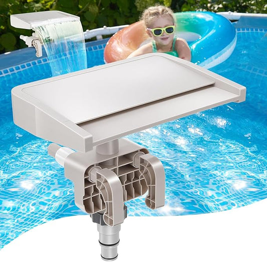 Hanaoyo Pool Fountain Waterfall - Smooth Flowing Above Ground Pool Accessory for Outdoor Decor and Relaxation