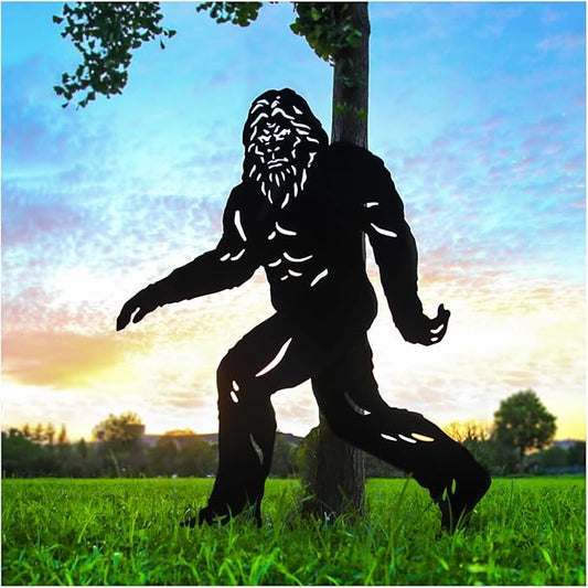 7.4ft Bigfoot Metal Outdoor Decor Big Foot Sasquatch Gifts for Men Dad Women Bigfoot Silhouette Statues for Outside, Patio, Lawn, Yard Art, Forests, Yard Display, Garden Decorations