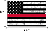 Rogue River Tactical Thin Red Line Firefighter Flag Metal Tin Sign Wall Decor Man Cave Bar Support Fire Fighters