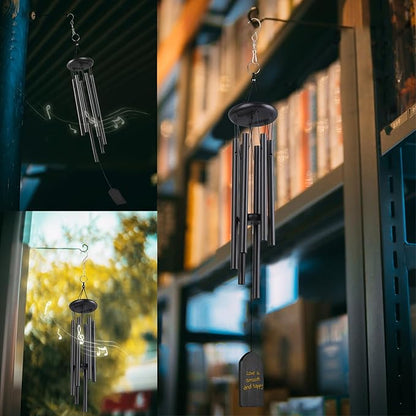 Wind Chime, Classic Wind Chimes for Outdoor Indoor Decor Smooth Melodic Tones Chime for Garden Patio Balcony and Home - 29 Inch with 6 Tubes & DIY Pendants for Outdoor Garden Patio Decor